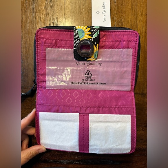 Vera Bradley Black and Multicolor Floral Wallet - Picture 2 of 6